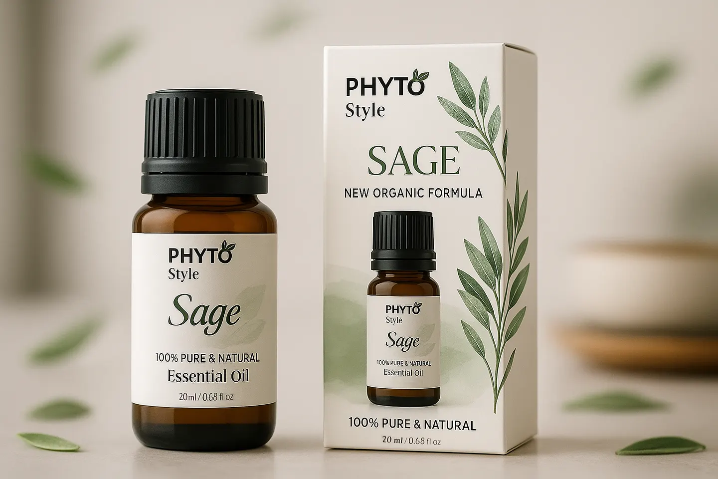 Sage, hero frame with the carton