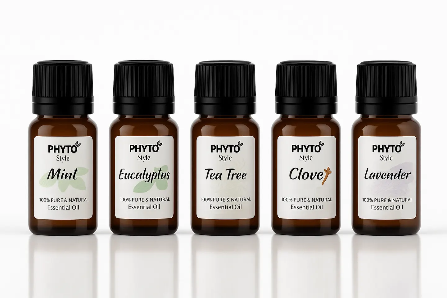 Five scents from one modelled bottle