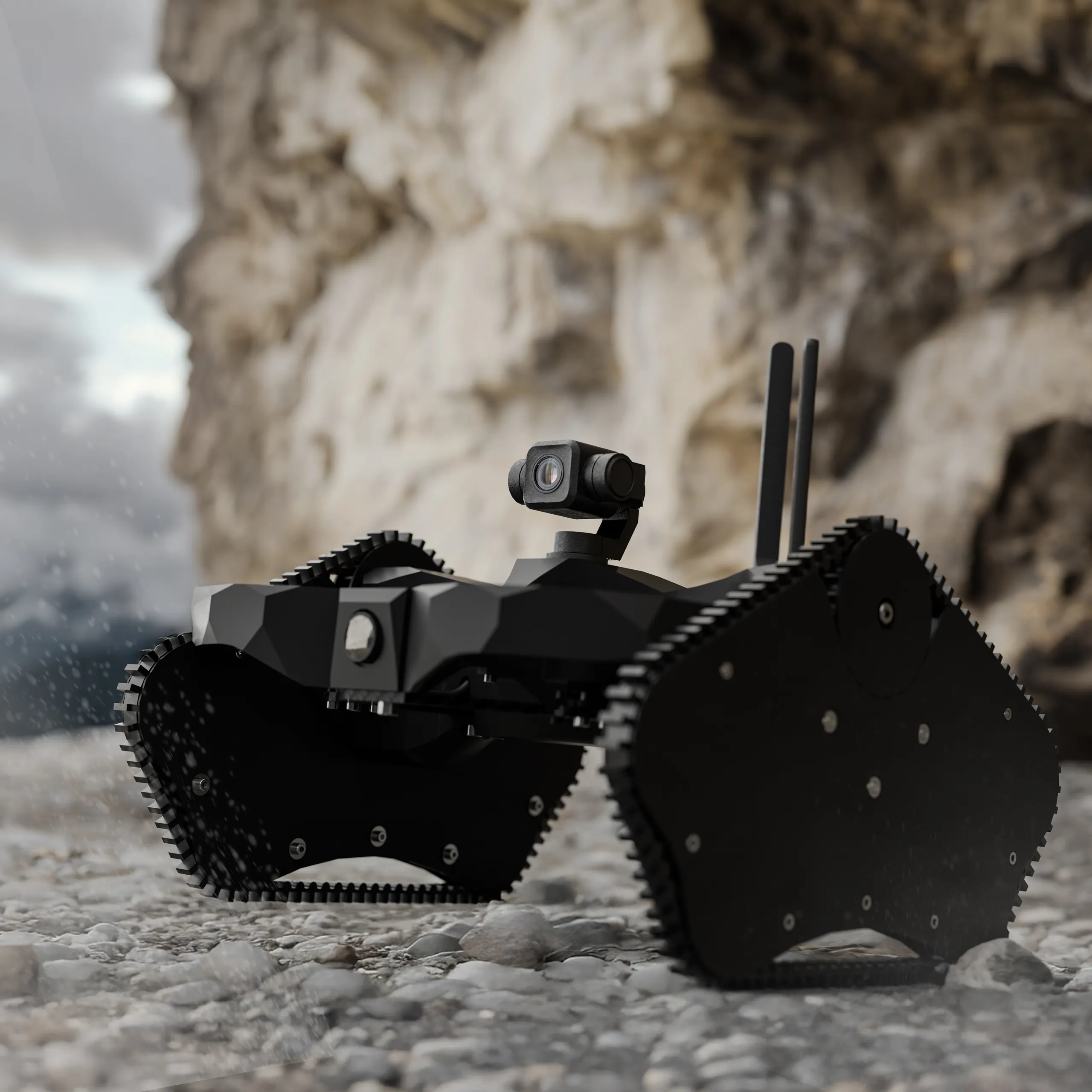 Tracked version at a cave mouth